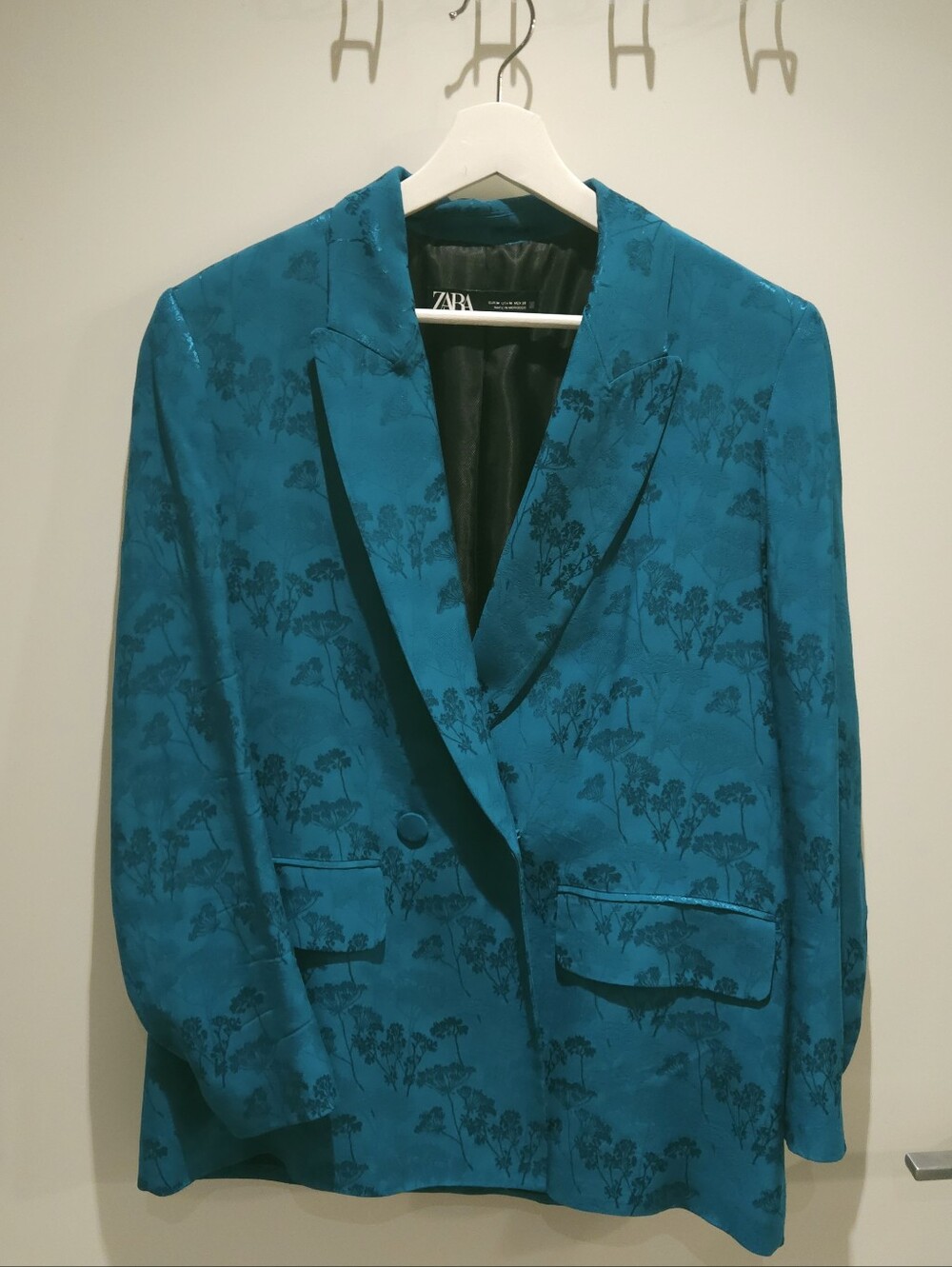Double Breasted Jacquard Blazer - M